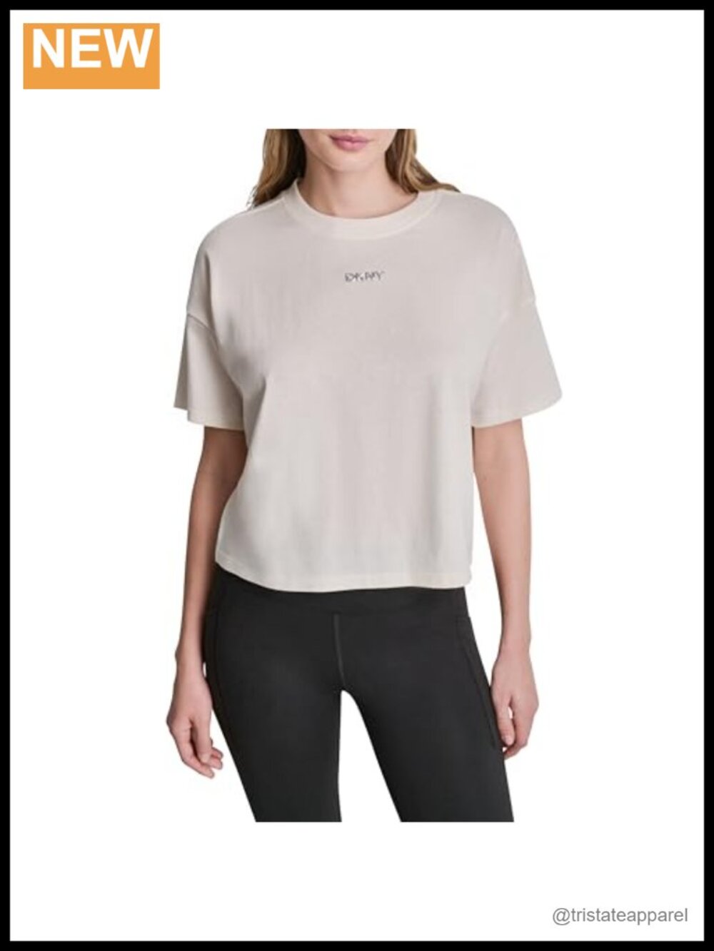 Women's Metallic Bubble Logo Drop Shoulder Tee, 100% Cotton, Short Sleeve,